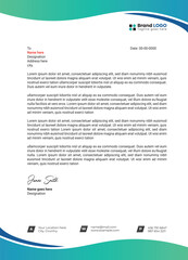 Professional and modern corporate letterhead template