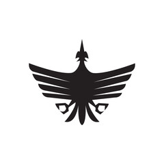 black bird eagle and white tattoo