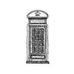 Dotwork London Telephone Box. Vector Illustration of Old Style T-shirt Design. Hipster Tattoo Hand Drawn Sketch.