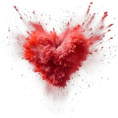 heart made of red paint splashes
