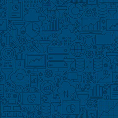Data Filter Line Tile Pattern. Vector Illustration of Outline Background.