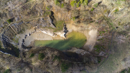 Obraz premium Harz bei Rübeland. Vogelperspektive.