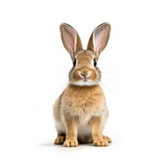 Fototapeta premium Baby Rabbit isolated on white (generative AI)