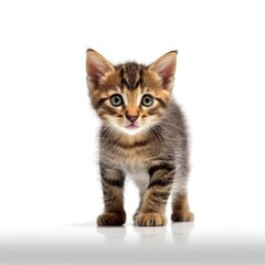 Baby Cat isolated on white (generative AI)