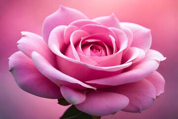 A pink rose symbolizes the season of spring. Generative Ai