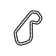 Racing circuit icon vector