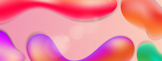 Vector gradient colorful colourful fluid shapes background