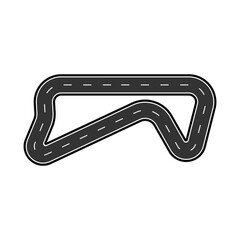 Fototapeta premium Racing circuit icon vector