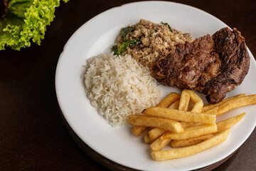 Churrasco - Fillet of Ancho Steak with rice and french fries