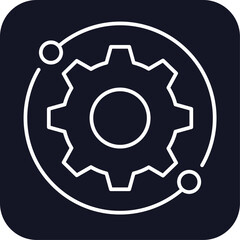 Technical support technology icon with black filled line outline style. design, repair, assistant, man, internet, work, technician. Vector Illustration