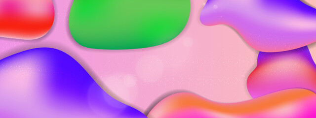 Vector gradient colorful colourful fluid shapes background