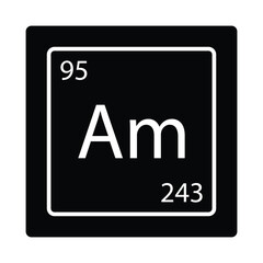 americium icon vector