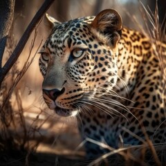 Leopard in natural habitat (generative AI)