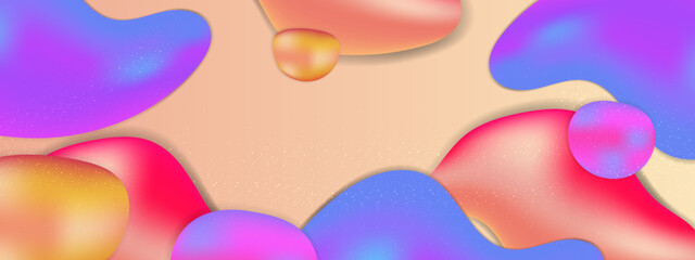 Vector gradient colorful colourful fluid shapes background