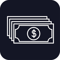 Capital finance money icon with black filled line outline style. stock, service, symbol, loan, profit, marketing, income. Vector Illustration