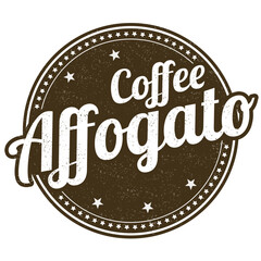 Affogato grunge rubber stamp