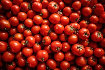 red tomatoes background.Generative AI