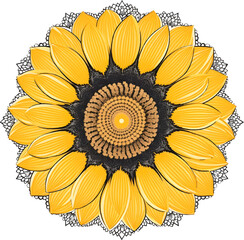 Vibrant Sunflower SVGs in Colorful Shades of Yellow, Sunflower Clipart, Sunflower Svg Black And White, Shirt, Sunflower Shirt, Blossom