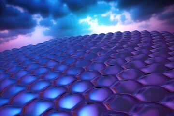 Obraz premium Purple-red bubble-like structure.