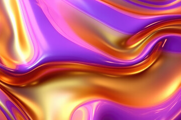 Fototapeta na wymiar Dynamic fluid golden pink wallpaper.