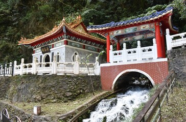 The Changchun Shrine in Taroko Gorge in Taiwan