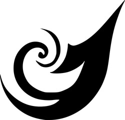 black waves icon
