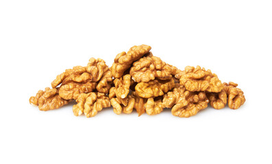 Walnut on a white background