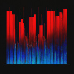 Bar Graph / Audio Levels Abstract Patterns - Generative Ai