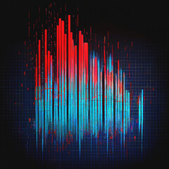 Bar Graph / Audio Levels Abstract Patterns - Generative Ai