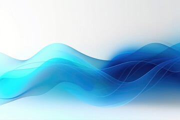 Abstract background of blue particle beam waves.