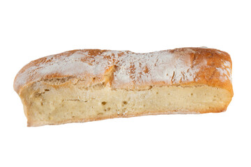 Fresh homemade yeast rustic bread with transparent background png