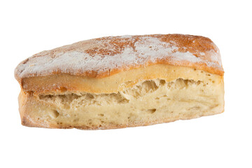 Fresh homemade yeast rustic bread with transparent background png