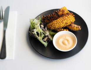 grilled corn with chipotle mayo