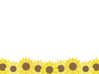 向日葵のフレーム下