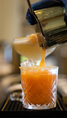 Pouring a cocktail drink