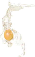 3D Render Egg Yolk Splash