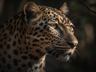 Fototapeta na wymiar Breathtaking Bengal Leopard Portrait AI Generated Generative AI