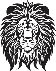 Gorgeous and powerful lion emblem art vector
