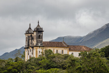 Fototapeta na wymiar church in the historic center of the city of Ouro Preto, State of Minas Gerais, Brazil