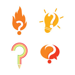 question mark logo icon vector illustration