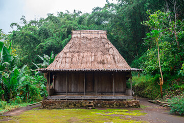 traditional bena village in flores island, indonesia 