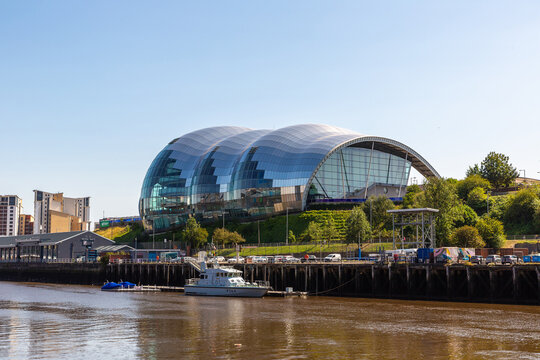 The Sage Gateshead building in Newcastle upon Tyne, UK