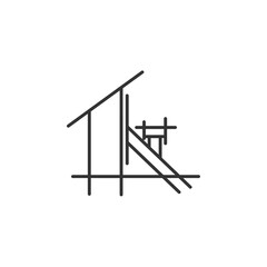 construction logo template. Icon Illustration Brand Identity. Isolated and flat illustration. Vector graphic