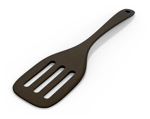 3D Render Wooden Spatula