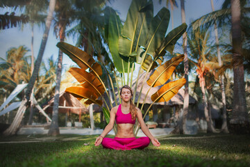 Serenity and yoga practicing,meditation