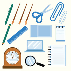 school stationery icons