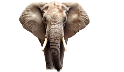 Fototapeta na wymiar Elephant isolated on transparent background. 3D rendering.