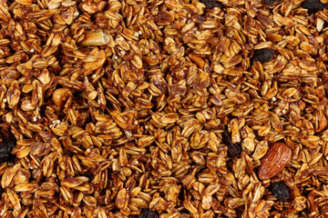 Granola Cereal grain close up