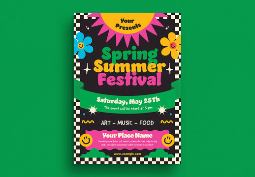 Colorful Spring Summer Festival Event Flyer