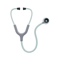 stethoscope, medical illustration rendering with transparent background